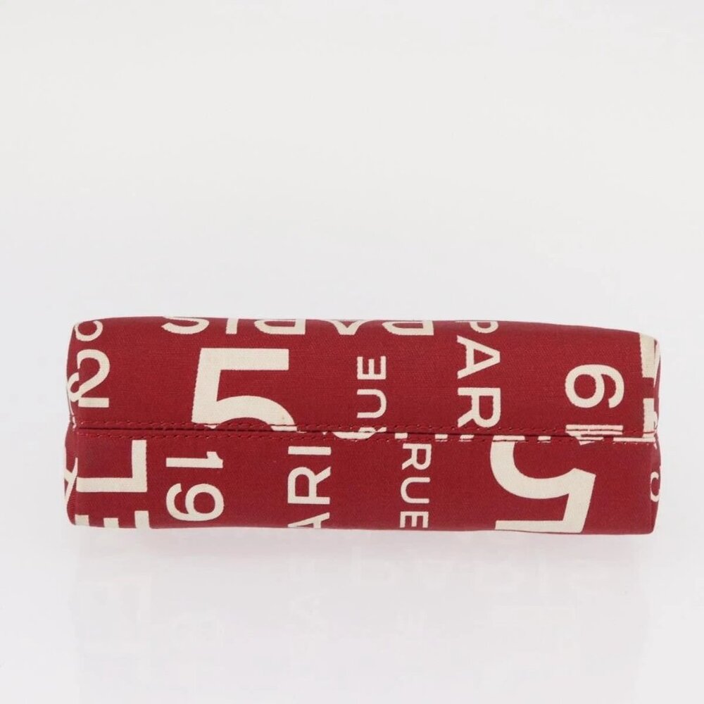 CHANEL Bycy Pouch Canvas Red CC Auth yk19768 - Picture 6 of 16